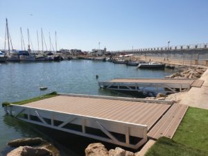 Rampas flotantes vela|Rampa flotante piragüas|Federació Balear de Piragüisme|Federación Balear de Piragüismo|Reforma de contenedores de obra